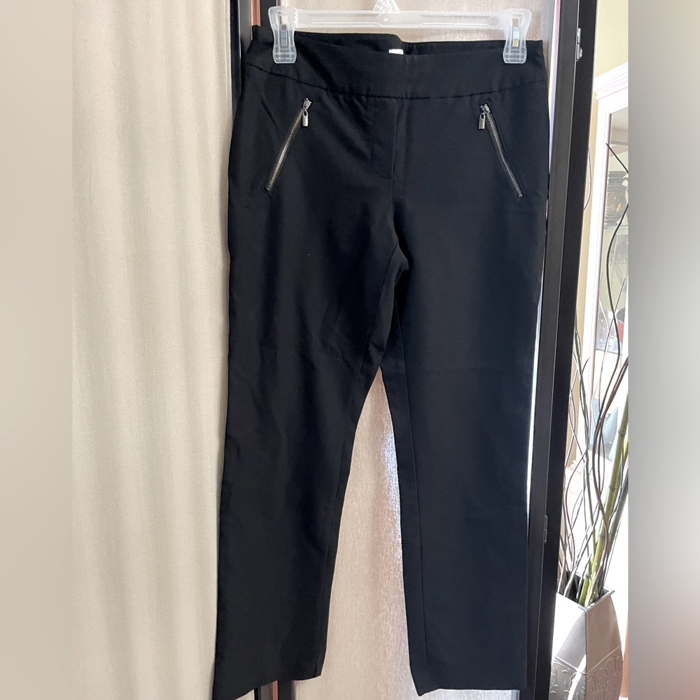 Chic Black Side Zipper Pocket Pants by Reitman’s.